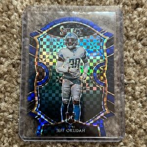 2021 Panini Select Jeff Okudah RC Prizm Concourse Blue